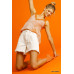 High Rise Denim Shorts With Raw Hem