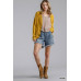 High Rise Denim Shorts With Raw Hem