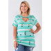 Plus Striped And Distressed Cut-out Top