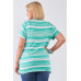 Plus Striped And Distressed Cut-out Top