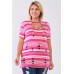 Plus Striped And Distressed Cut-out Top