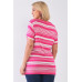 Plus Striped And Distressed Cut-out Top