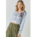 Floral Embroidered Cropped Sweatshirt