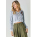 Floral Embroidered Cropped Sweatshirt