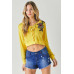 Floral Embroidered Cropped Sweatshirt