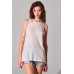 Sleeveless Crew Neck Cut-out Back Detail Longline Top