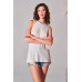 Sleeveless Crew Neck Cut-out Back Detail Longline Top