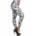 Plus Size Floral Print, Full Length Leggings In A Slim Fitting Style With A Banded High Waist