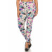 Plus Size Floral Print, Full Length Leggings In A Slim Fitting Style With A Banded High Waist