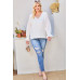 V Neck Tier Ruffle Sleeve Top