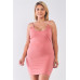 Plus Size Lite Mauve Sleeveless Scoop Neck Bodycon Cami Mini Dress