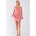 Plus Size Lite Mauve Sleeveless Scoop Neck Bodycon Cami Mini Dress