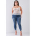 Plus Size Sleeveless Sheer Lace Halter Neck Detail Bustier Top - CC-54394a