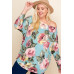 Plus Size Floral Printed Venezia One Shoulder Fashion Top