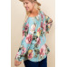 Plus Size Floral Printed Venezia One Shoulder Fashion Top