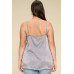 Solid Satin Sleeveless Cami Woven Tank Top