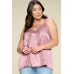Solid Satin Sleeveless Cami Woven Tank Top