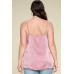 Solid Satin Sleeveless Cami Woven Tank Top
