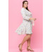 Abstract Printed Mini Swing Woven Dress