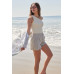 A Pair Of Striped Woven Shorts