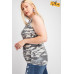 Rayon Rib Printed Knit Tank Top