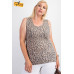 Rayon Rib Printed Knit Tank Top
