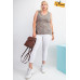 Rayon Rib Printed Knit Tank Top