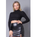 Long Sleeve Purl Edge Layer Top