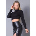 Long Sleeve Purl Edge Layer Top