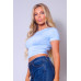 Short Sleeve Round Neck Crossover Multi Way Tie Top