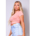 Short Sleeve Round Neck Crossover Multi Way Tie Top
