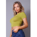 Short Sleeve Round Neck Crossover Multi Way Tie Top
