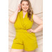 Collared Neck Plus Size Romper