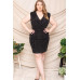 Translucent Rhinestone Plus Mini Dress