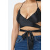 Satin Wrap Around Top