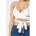 Satin Wrap Around Top