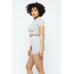 Collar Crop Top + Shorts Set