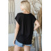 Short Sleeve V Neck Top