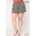 Leopard Printed Side Pocket Shorts With Waist Detail