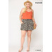 Leopard Printed Side Pocket Shorts With Waist Detail