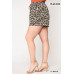 Leopard Printed Side Pocket Shorts With Waist Detail