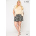 Leopard Printed Side Pocket Shorts With Waist Detail