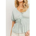 Front Tie Cut Edge Top