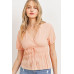 Front Tie Cut Edge Top