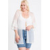 Ruffle Sleeve Open Cardigan