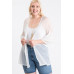 Ruffle Sleeve Open Cardigan