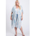 Zebra Print Short Sleeve Maxi Kimono