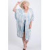 Zebra Print Short Sleeve Maxi Kimono