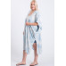 Zebra Print Short Sleeve Maxi Kimono