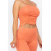 Camisole Ruched Sleeveless Top & Biker Shorts Set